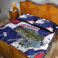 Largemouth Bass Tournament Fishing Quilt Bed Set