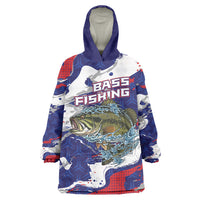 Personalized Largemouth Bass Tournament Fishing Wearable Blanket Hoodie