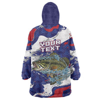 Personalized Largemouth Bass Tournament Fishing Wearable Blanket Hoodie