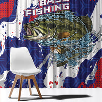 Largemouth Bass Tournament Fishing Window Curtain
