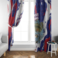 Largemouth Bass Tournament Fishing Window Curtain