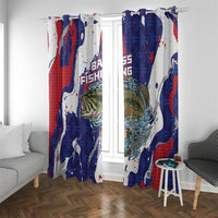 Largemouth Bass Tournament Fishing Window Curtain