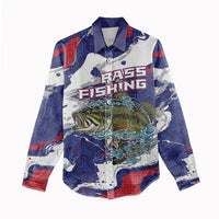 Personalized Largemouth Bass Tournament Fishing Women Casual Shirt