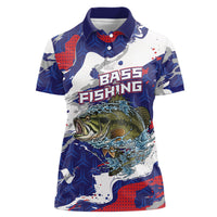 Personalized Largemouth Bass Tournament Fishing Women Polo Shirt
