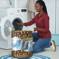 Zambian Heritage Independence 1964 Laundry Basket Traditional African Seamless Pattern