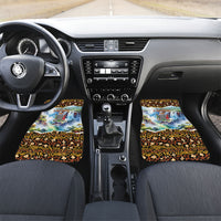 Zambian Heritage Independence 1964 Car Mats Traditional African Seamless Pattern