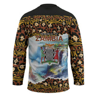 Zambian Heritage Independence 1964 Hockey Jersey Traditional African Seamless Pattern