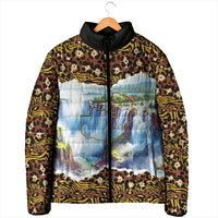 Zambian Heritage Independence 1964 Padded Jacket Traditional African Seamless Pattern