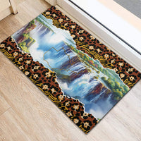 Zambian Heritage Independence 1964 Rubber Doormat Traditional African Seamless Pattern