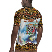 Zambian Heritage Independence 1964 Rugby Jersey Traditional African Seamless Pattern