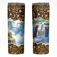 Zambian Heritage Independence 1964 Skinny Tumbler Traditional African Seamless Pattern