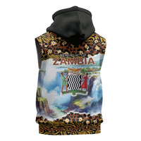 Zambian Heritage Independence 1964 Sleeveless Hoodie Traditional African Seamless Pattern