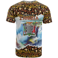 Zambian Heritage Independence 1964 T shirt Traditional African Seamless Pattern