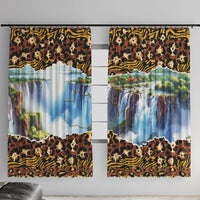 Zambian Heritage Independence 1964 Window Curtain Traditional African Seamless Pattern