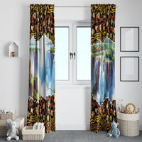 Zambian Heritage Independence 1964 Window Curtain Traditional African Seamless Pattern