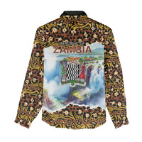 Zambian Heritage Independence 1964 Women Casual Shirt Traditional African Seamless Pattern