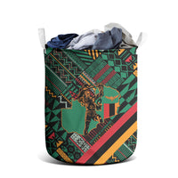 Zambia Victoria Falls Laundry Basket Indigenous Wild Animal Skins Tribal Patchwork