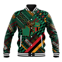 Zambia Victoria Falls Baseball Jacket Indigenous Wild Animal Skins Tribal Patchwork