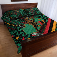 Zambia Victoria Falls Quilt Bed Set Indigenous Wild Animal Skins Tribal Patchwork