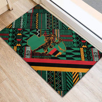 Zambia Victoria Falls Rubber Doormat Indigenous Wild Animal Skins Tribal Patchwork