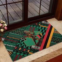 Zambia Victoria Falls Rubber Doormat Indigenous Wild Animal Skins Tribal Patchwork