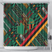 Zambia Victoria Falls Shower Curtain Indigenous Wild Animal Skins Tribal Patchwork