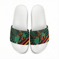 Zambia Victoria Falls Slide Sandals Indigenous Wild Animal Skins Tribal Patchwork