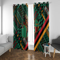 Zambia Victoria Falls Window Curtain Indigenous Wild Animal Skins Tribal Patchwork