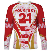Custom Japan Rugby Long Sleeve Shirt World Cup 2023 Go Brave Blossoms Sporty Style - Wonder Print Shop