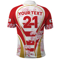 Custom Japan Rugby Polo Shirt World Cup 2023 Go Brave Blossoms Sporty Style - Wonder Print Shop