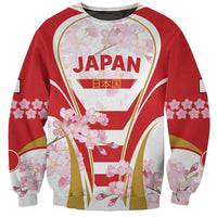 Custom Japan Rugby Sweatshirt World Cup 2023 Go Brave Blossoms Sporty Style - Wonder Print Shop