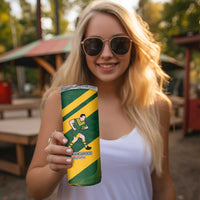 Australia-Tonga Rugby Pacific Custom Skinny Tumbler The Kangaroos and Mate Ma'a Tonga - Wonder Print Shop