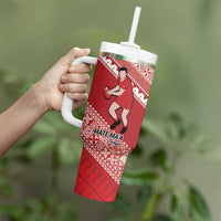 Australia-Tonga Rugby Pacific Custom Tumbler With Handle The Kangaroos and Mate Ma'a Tonga - Wonder Print Shop