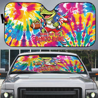 Funny Benito Coqui Frog Auto Sun Shade Puerto Rican Coquí Football
