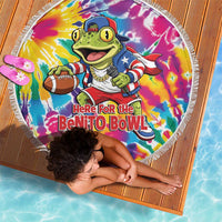 Funny Benito Coqui Frog Beach Blanket Puerto Rican Coquí Football