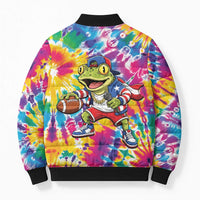 Funny Benito Coqui Frog Bomber Puffer Jacket Puerto Rican Coquí Football