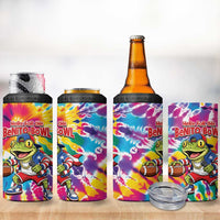 Funny Benito Coqui Frog 4 in 1 Can Cooler Tumbler Puerto Rican Coquí Football