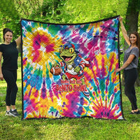 Funny Benito Coqui Frog Quilt Puerto Rican Coquí Football