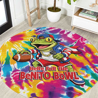 Funny Benito Coqui Frog Round Carpet Puerto Rican Coquí Football