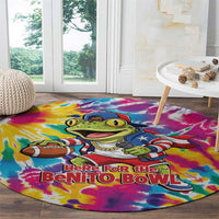 Funny Benito Coqui Frog Round Carpet Puerto Rican Coquí Football