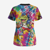 Funny Benito Coqui Frog Scrub Top Puerto Rican Coquí Football