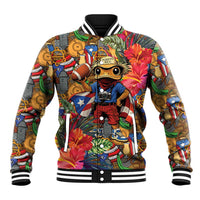 Funny Benito Bowl Baseball Jacket Puerto Rican Coquí Football