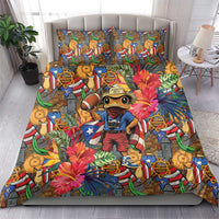 Funny Benito Bowl Bedding Set Puerto Rican Coquí Football