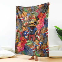 Funny Benito Bowl Blanket Puerto Rican Coquí Football