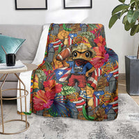 Funny Benito Bowl Blanket Puerto Rican Coquí Football