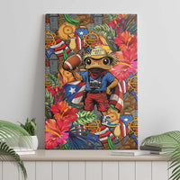 Funny Benito Bowl Canvas Wall Art Puerto Rican Coquí Football