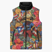 Funny Benito Bowl Sleeveless Puffer Jacket Puerto Rican Coquí Football
