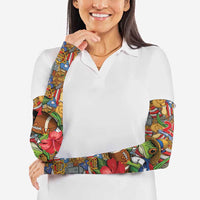 Patriotic Coqui Frog Football Arm Sleeves 250 Years of Freedom Puerto Rico Flag Stand