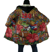 Patriotic Coqui Frog Football Cloak 250 Years of Freedom Puerto Rico Flag Stand