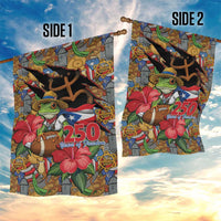 Patriotic Coqui Frog Football Garden Flag 250 Years of Freedom Puerto Rico Flag Stand